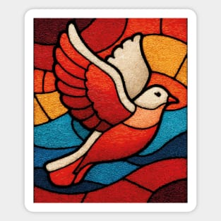 The Dove | A Stained Glass Symbol of Peace Magnet
